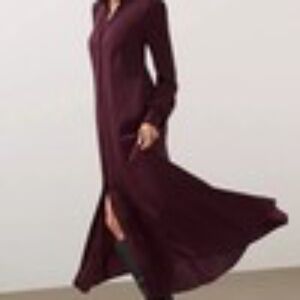 Chicos Maxi-Long Sleeved-Print Dress